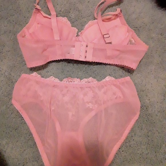 Intimates & Sleepwear Matching Pink Lace Bra And Panties Poshmark